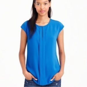 JCrew Crepe Keyhole Blouse Size 2 Blue